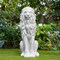 Set of 2 36.25"H Oversized MGO White Guardian Sitting Lion Garden Statue